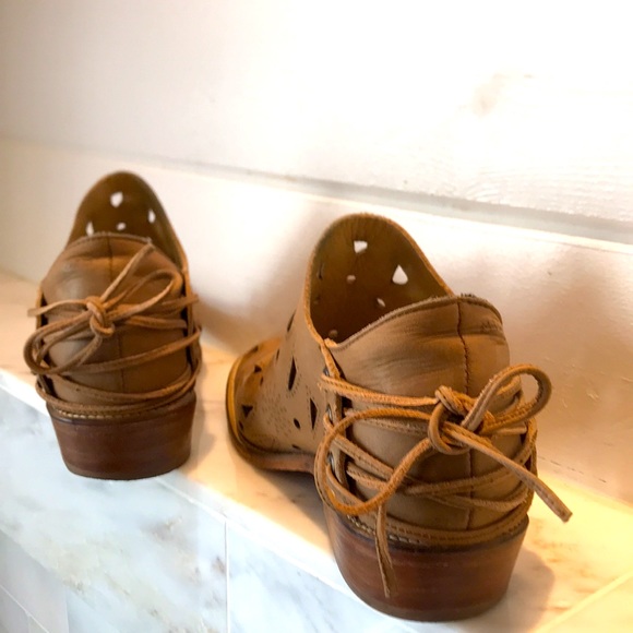 Anthropologie Musse & Cloud Anisse Brown Leather Ankle Boot 6 … - Picture 7 of 10